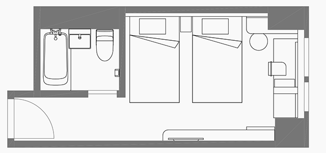 レイアウト：スタンダード ツイン