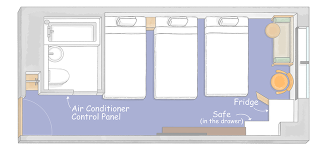 Layout：Moderate Twin (3 bed)