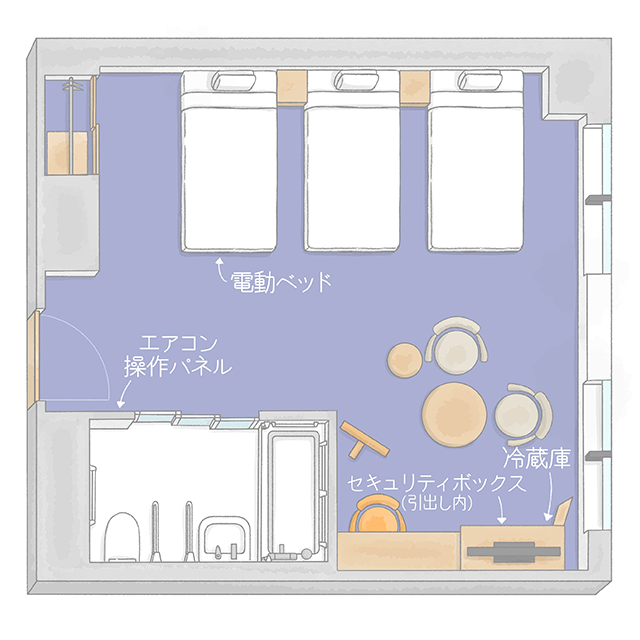 レイアウト：ユニバーサルルーム