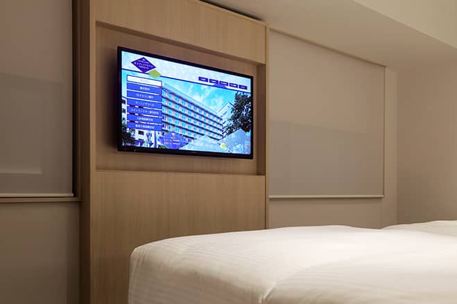 You can check how busy it is on your room's TV.