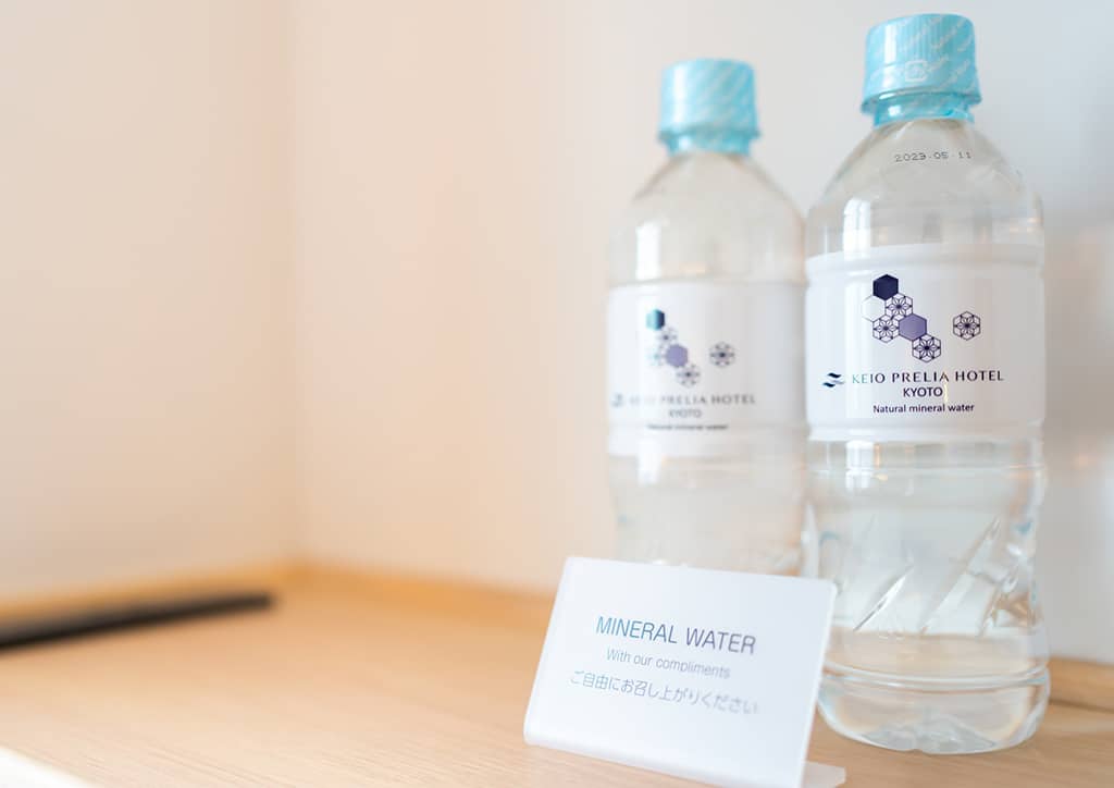 Mineral Water in Original Bottles Designed by Our Hotel